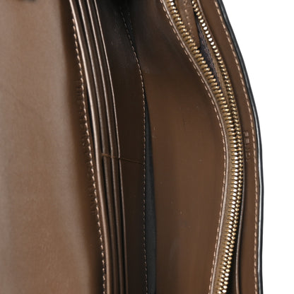 Fendi Vitello Soft F is Fendi Bi-Color FF 1974 Embossed Continental Envelope Wallet On Chain Maya Black 5 of 12