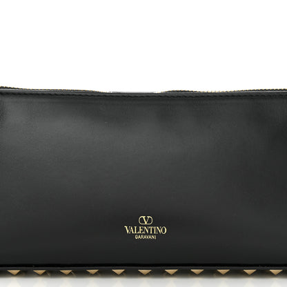 Valentino Garavani Smooth Calfskin Rockstud East West Crossbody Clutch Bag Black 7 of 9