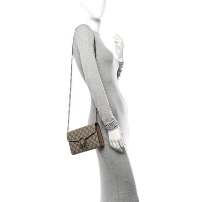 Gucci GG Supreme Monogram Mini Dionysus Chain Wallet Beige Taupe 2 of 12