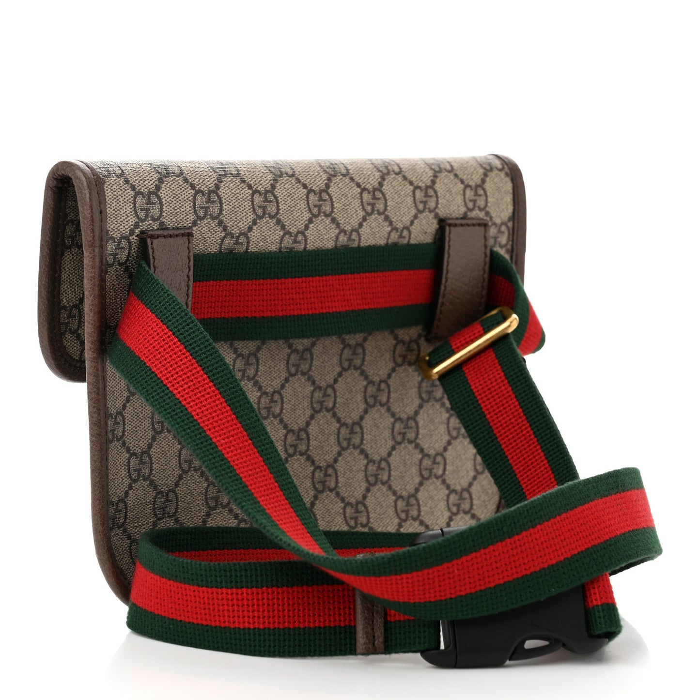 GG Supreme Monogram Neo Vintage Web Belt Bag Brown