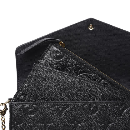 Louis Vuitton Empreinte Pochette Felicie Chain Wallet Black 7 of 12