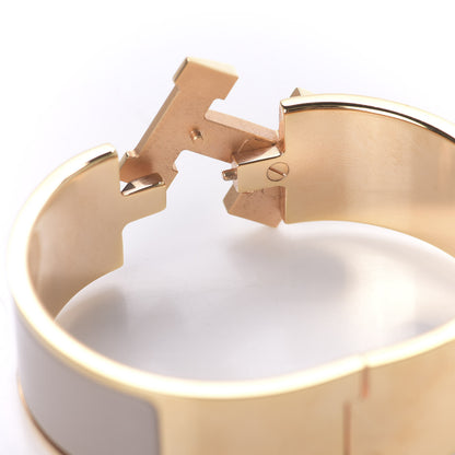 Hermes Enamel Wide Clic Clac H Bracelet GM Marron Glace 5 of 7