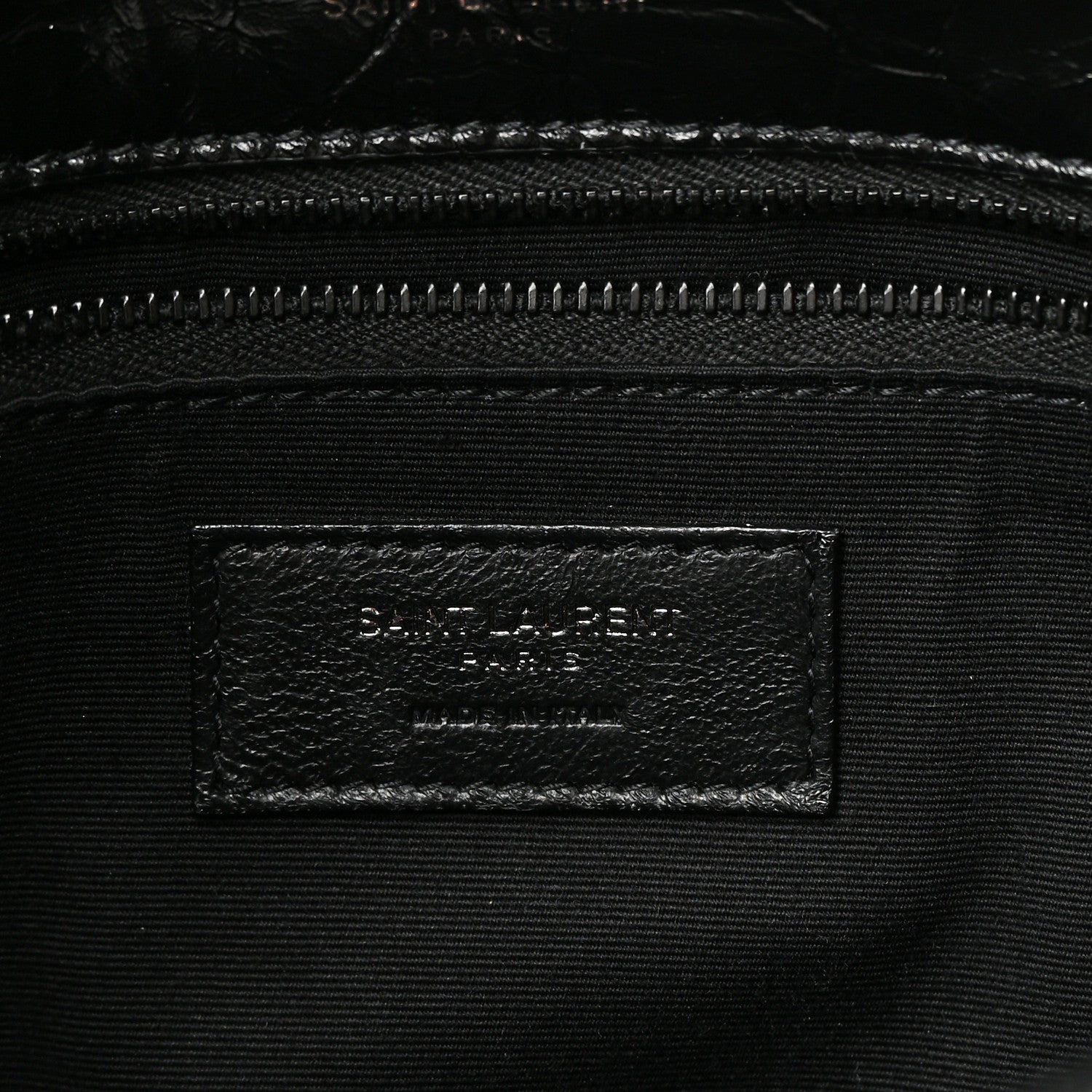 Saint Laurent Crinkled Calfskin Matelasse Monogram Medium Niki Chain Satchel Black 6 of 10