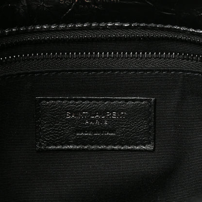 Saint Laurent Crinkled Calfskin Matelasse Monogram Medium Niki Chain Satchel Black 6 of 10