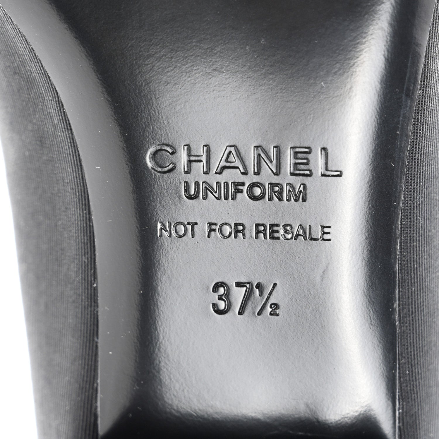 Chanel Grosgrain Cap Toe Uniform Ballerina Flats 37.5 Black 6 of 9