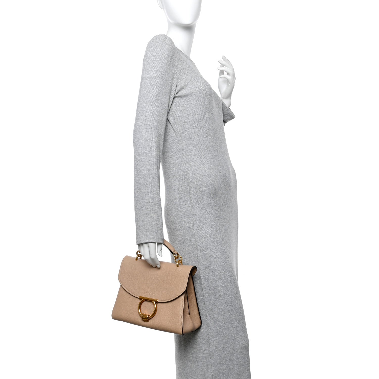 Salvatore Ferragamo Calfskin Small Margot Top Handle Satchel