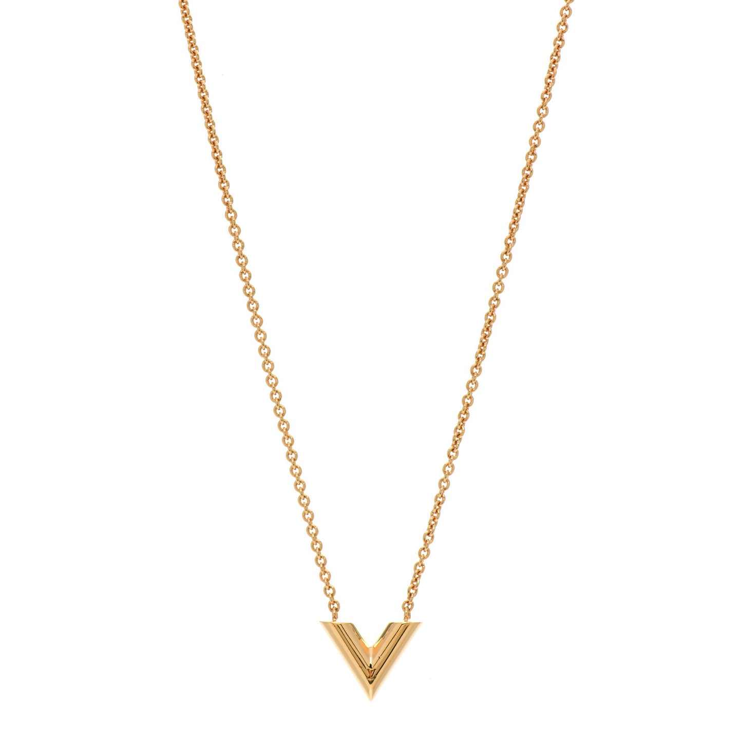 Brass Essential V Necklace Gold