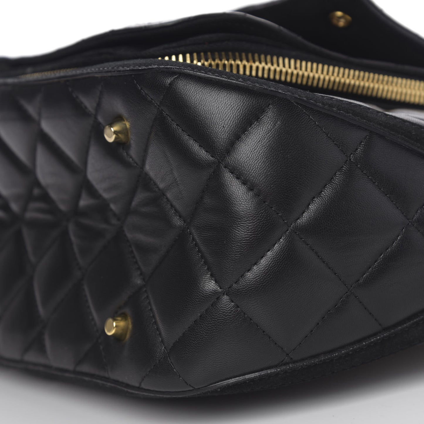 Prorsum Calfskin Quilted Country Animal Satchel Black