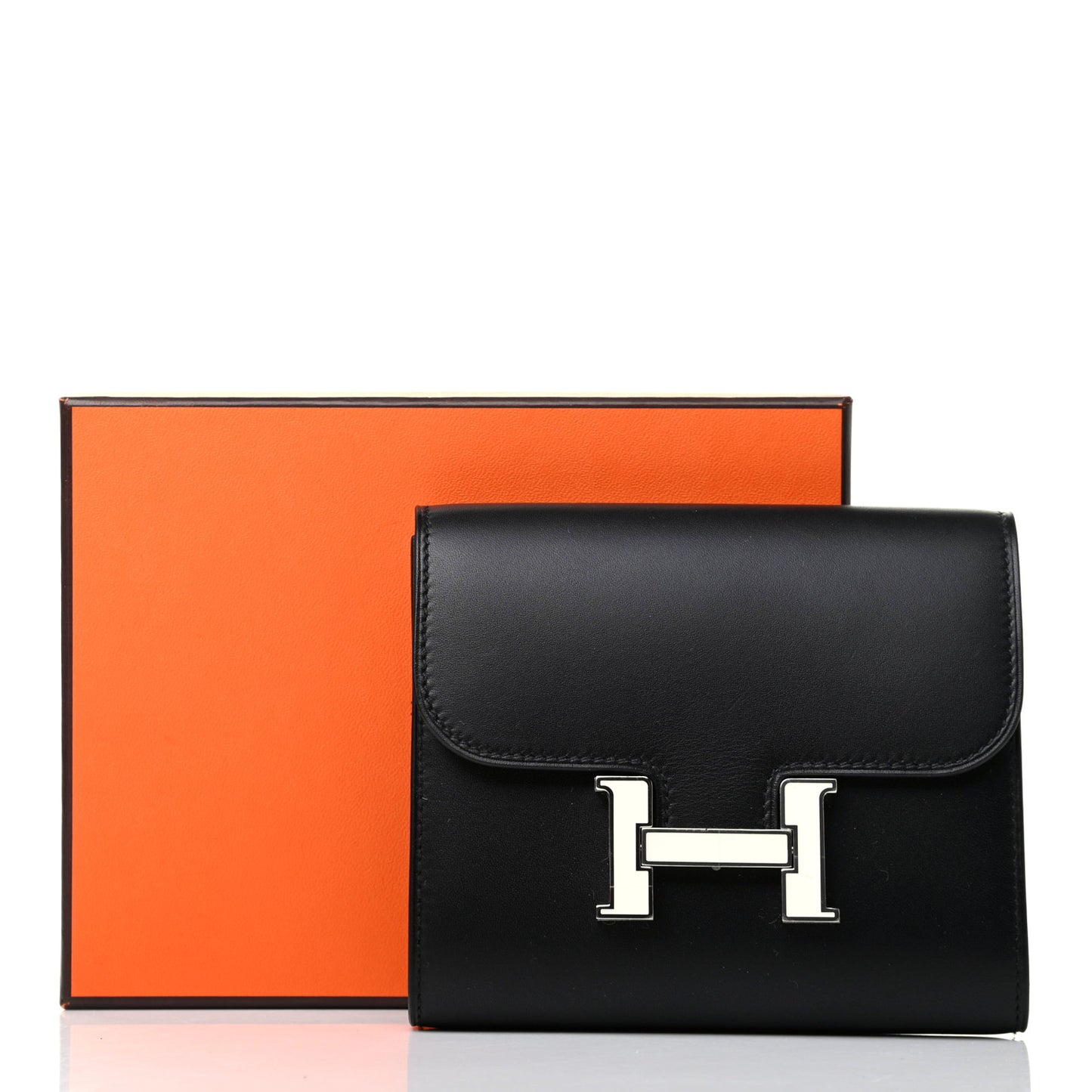 Allegro Constance Compact Passant Glow Wallet Black White