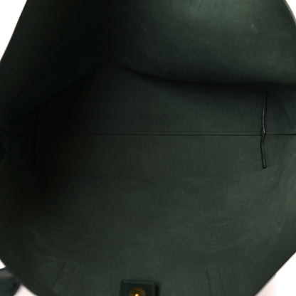 Saint Laurent Calfskin Large Shopping Tote Dark Green 6 of 11