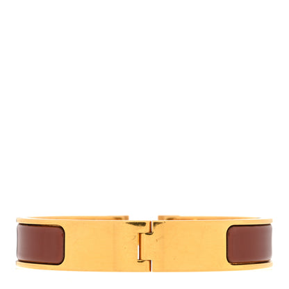 Hermes Enamel Narrow Clic Clac H Bracelet PM Rouge Baroque 3 of 5