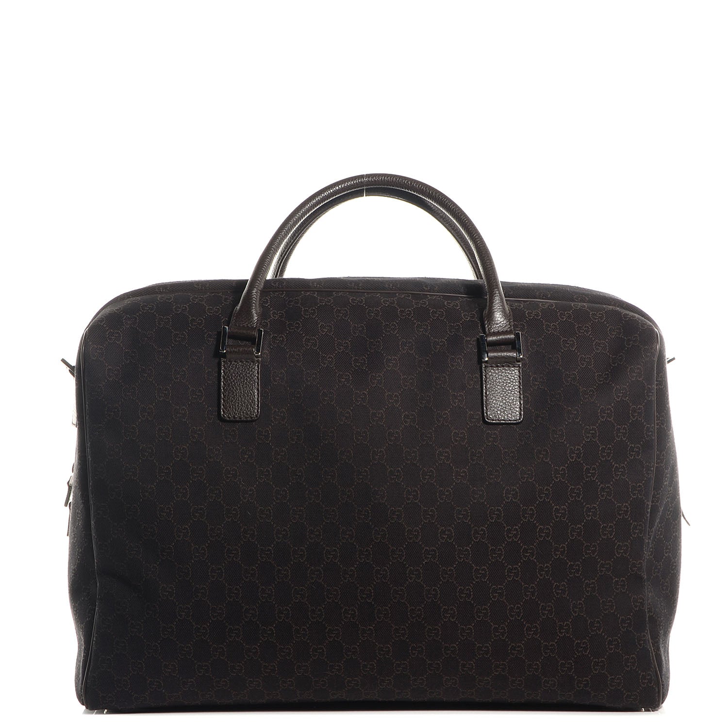 Gucci Denim Monogram Large Carry On Duffle Dark Brown 1 of 7
