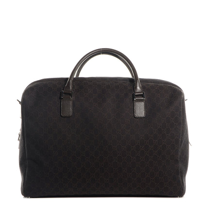Gucci Denim Monogram Large Carry On Duffle Dark Brown 1 of 7