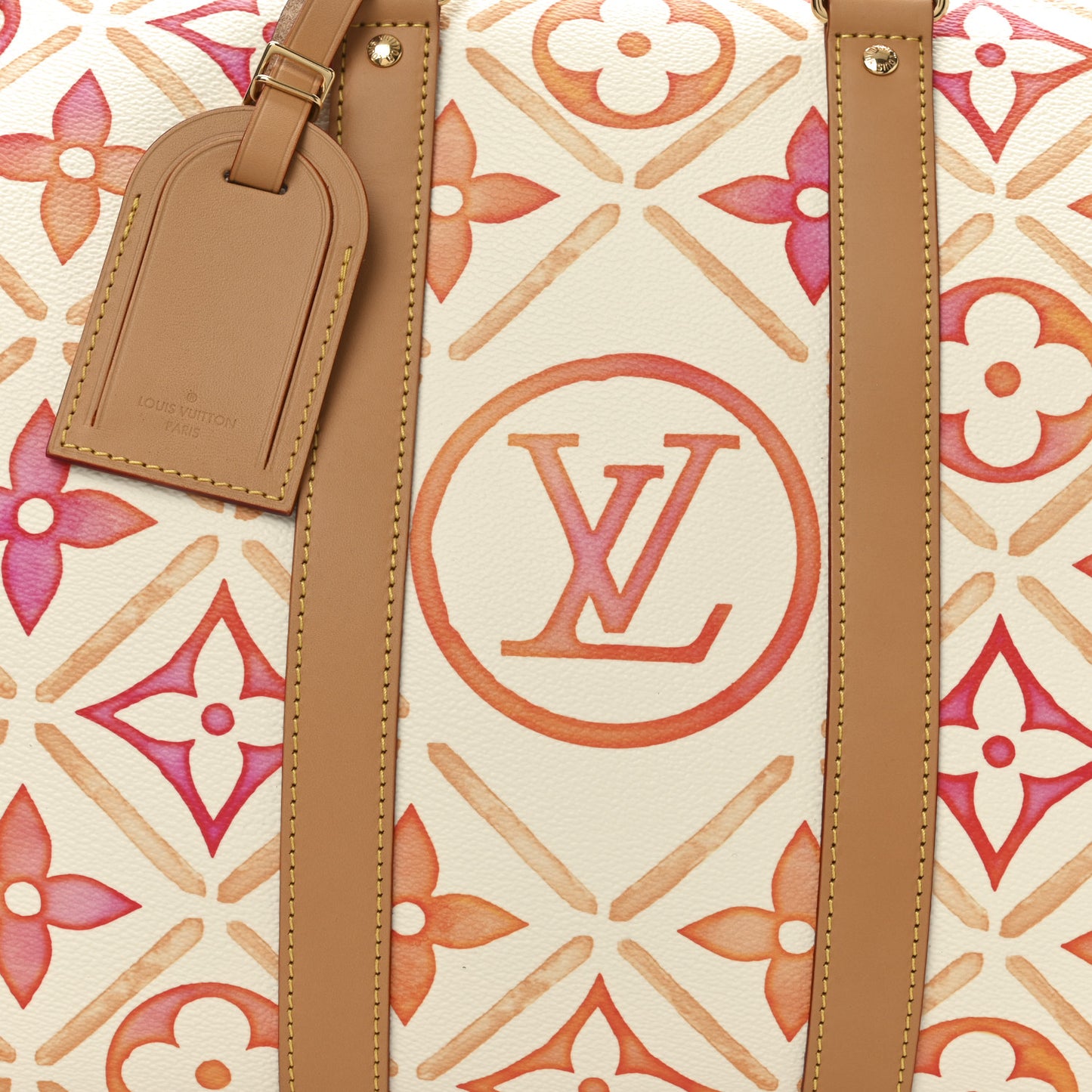 Monogram Tiles By The Pool Keepall Bandouliere 45 Coral