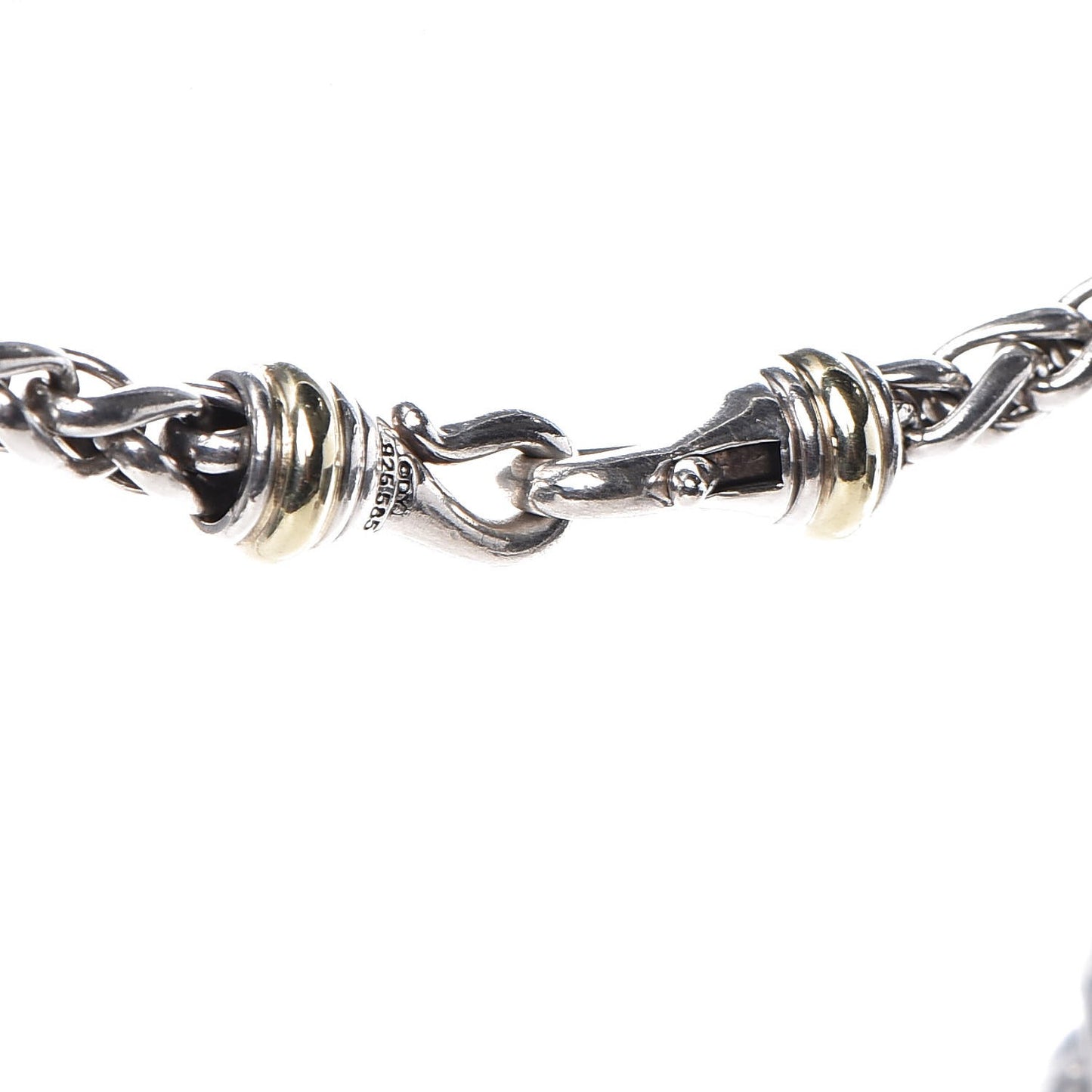 Sterling Silver 14K Yellow Gold 6mm Wheat Chain Necklace
