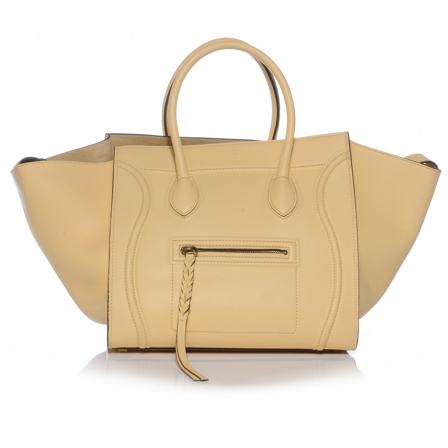 Smooth Calfskin Leather Small Phantom Luggage Butter