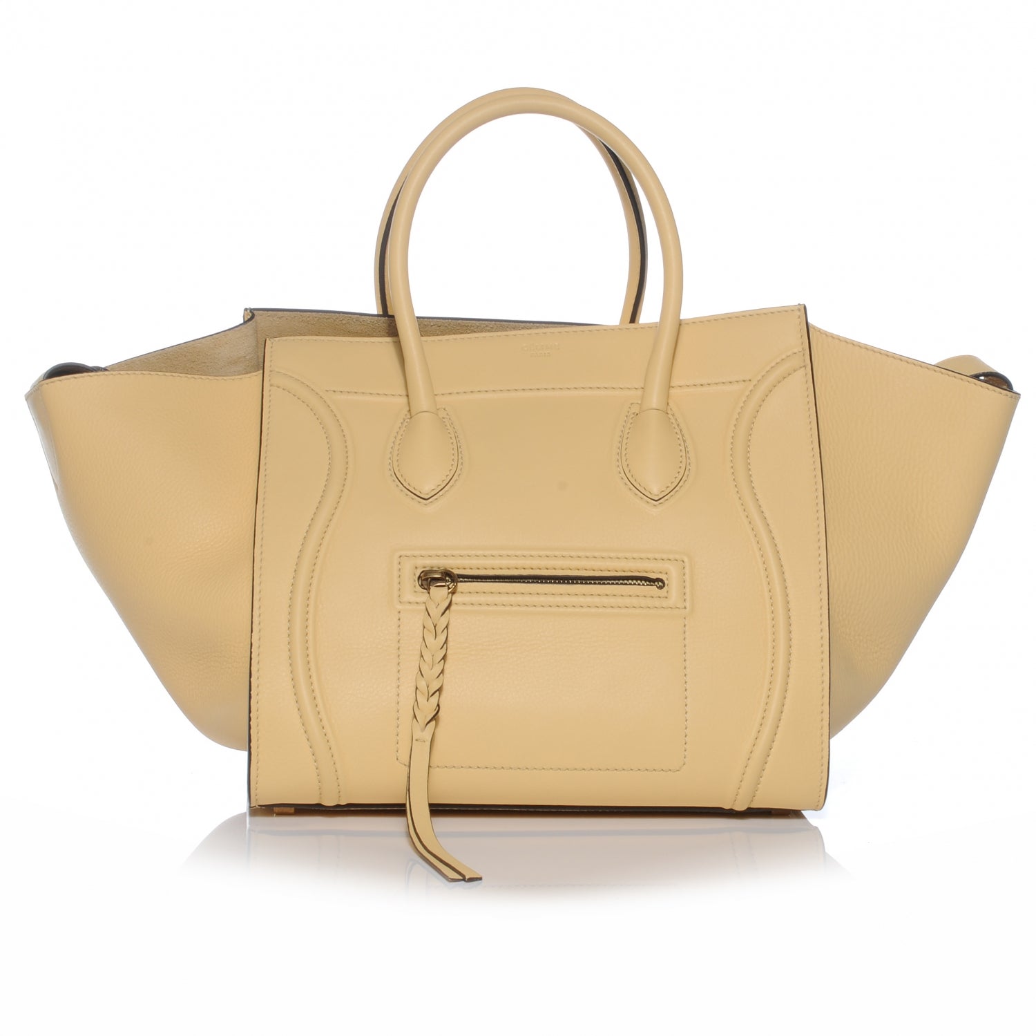 Celine Smooth Calfskin Leather Small Phantom Luggage Butter 1 of 8