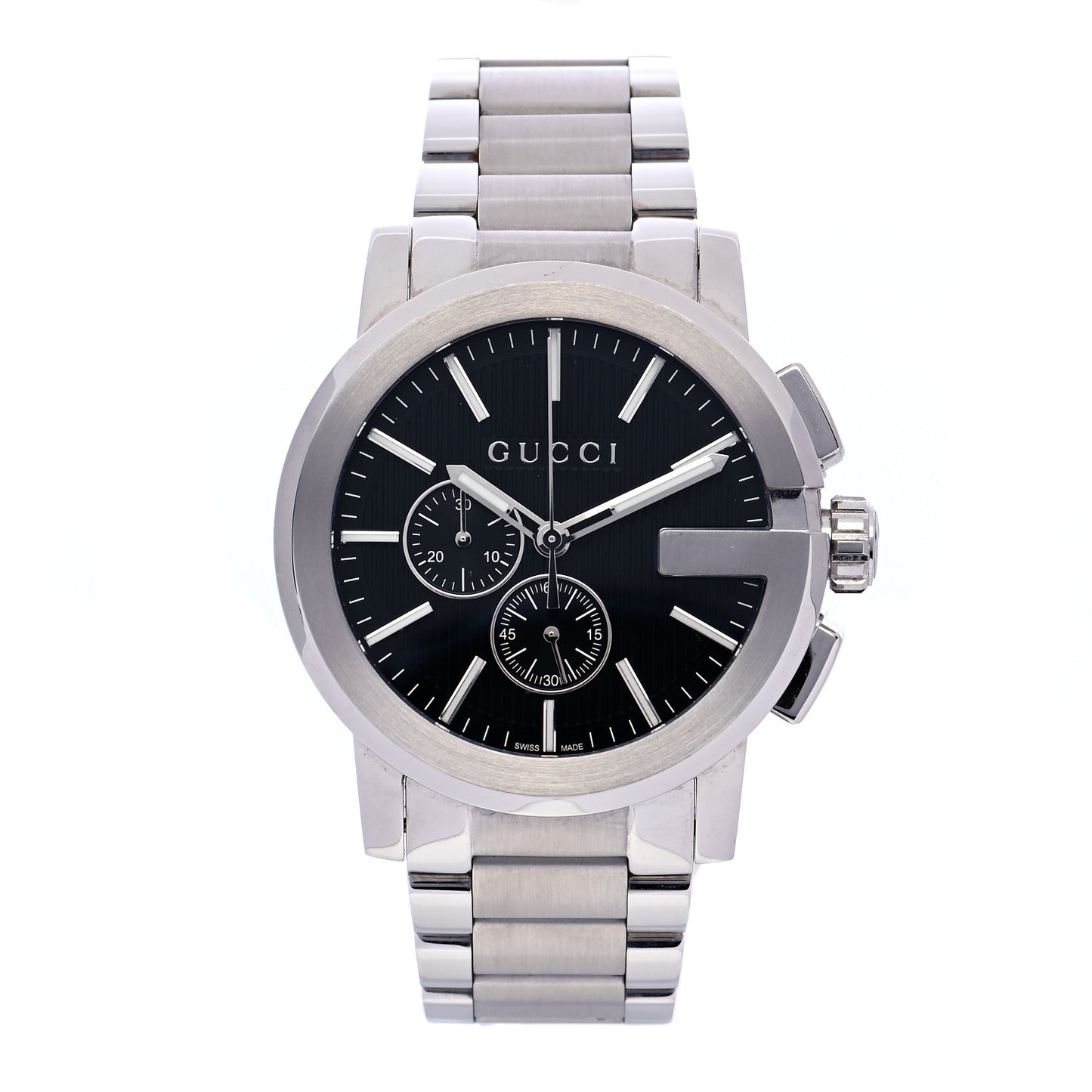 Stainless Steel 44mm G-Chrono Quartz Watch Black