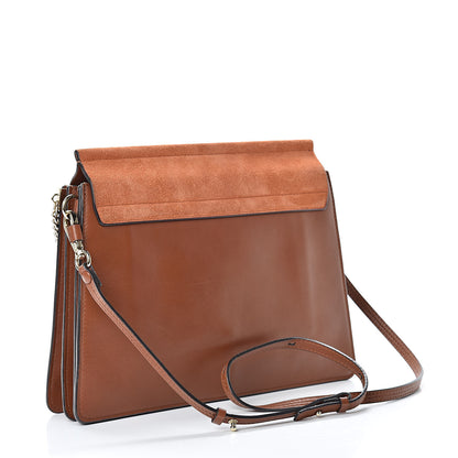 Chloe Suede Calfskin Medium Faye Shoulder Bag Tobacco 3 of 12