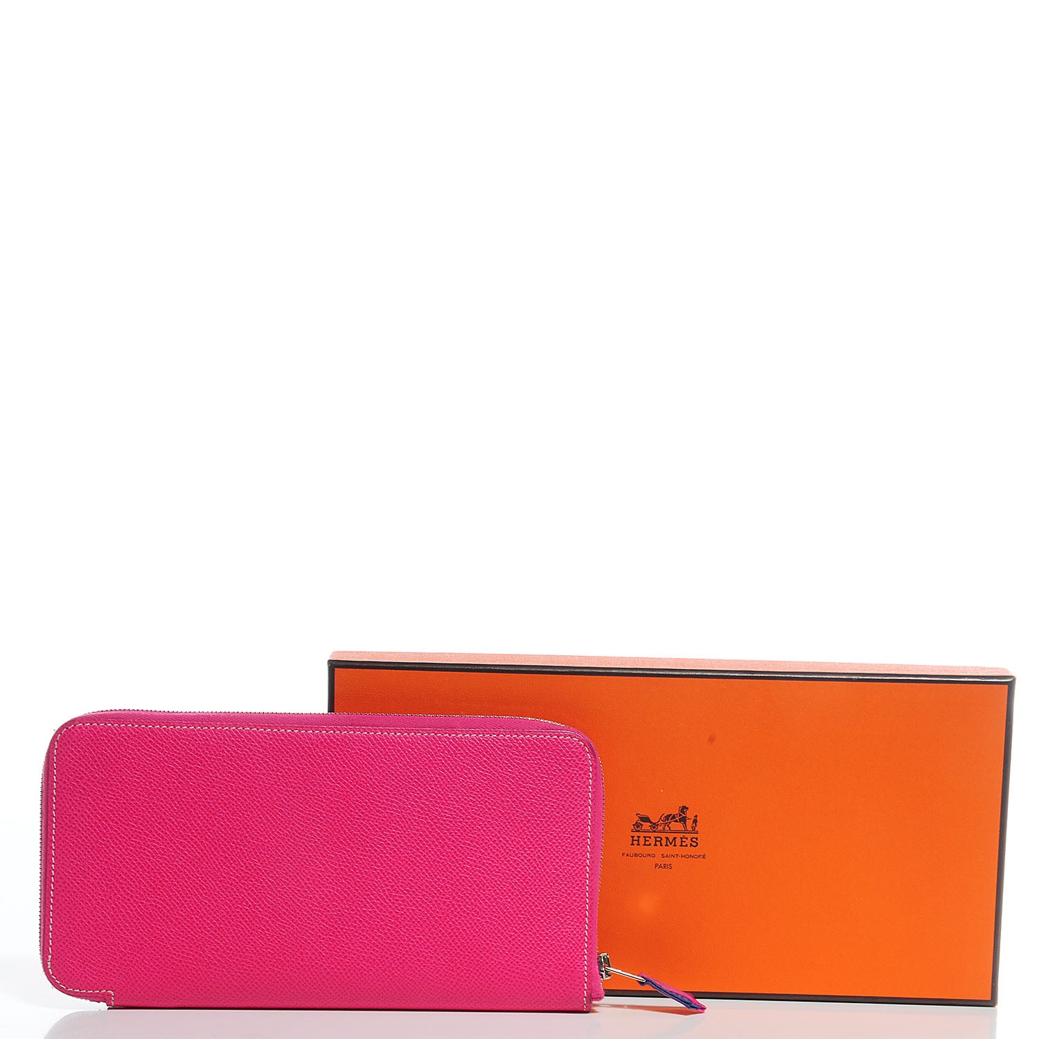 Hermes Epsom Silk'in Wallet Rose Tyrien 6 of 11