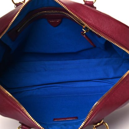Marc Jacobs Calfskin Venetia Satchel Burgundy 5 of 8