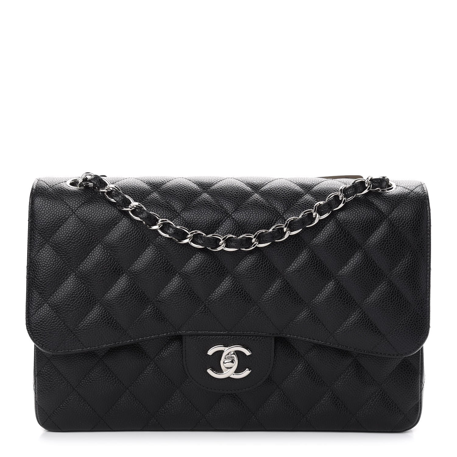 Chanel Caviar Quilted Jumbo Double Flap Black 1 of 9
