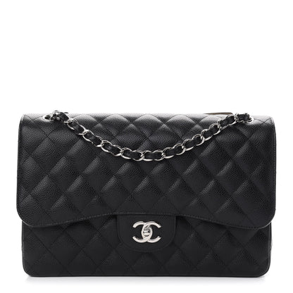Chanel Caviar Quilted Jumbo Double Flap Black 1 of 9