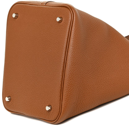 Hermes Taurillon Clemence Picotin Lock 22 MM Gold 9 of 13