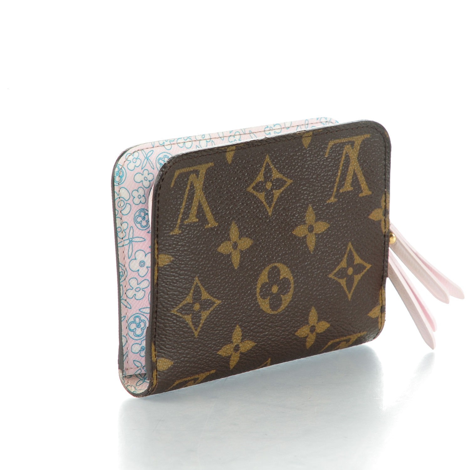 Louis Vuitton Monogram Fleuri Insolite PM Wallet Rose 3 of 7