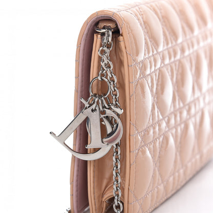 Christian Dior Patent Cannage Lady Dior Convertible Clutch Light Pink 9 of 11