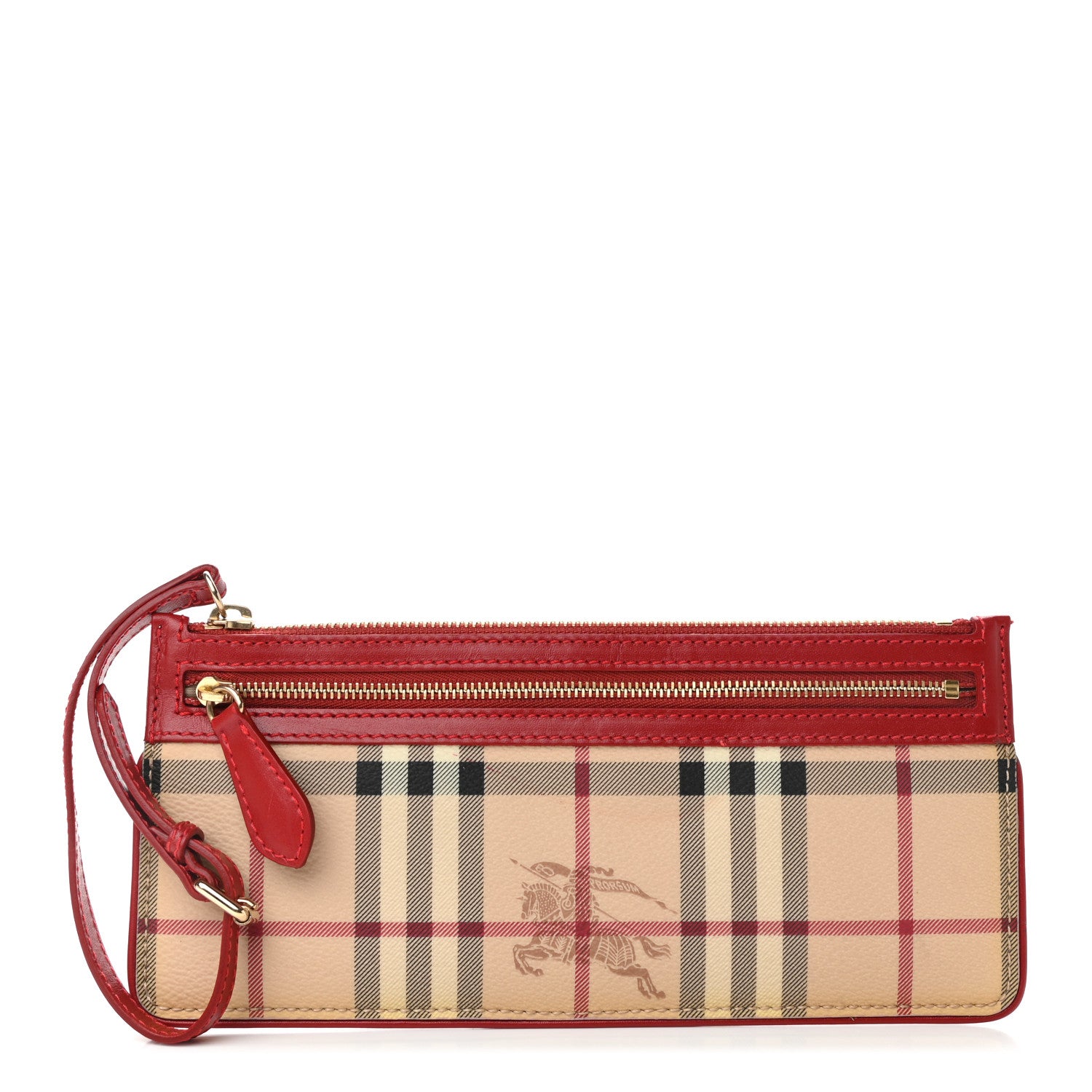 Burberry Haymarket Check Clutch Bag Red 1 of 6