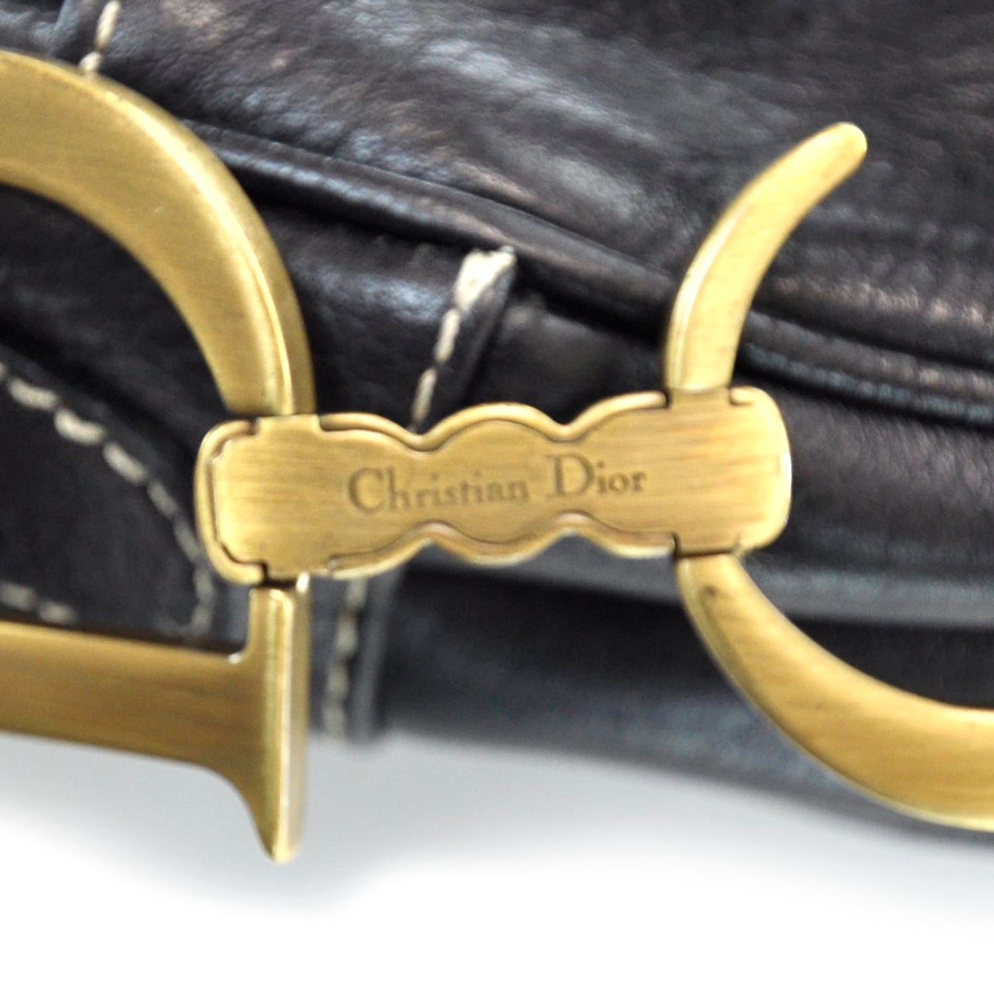 Leather Saddle Bag Black