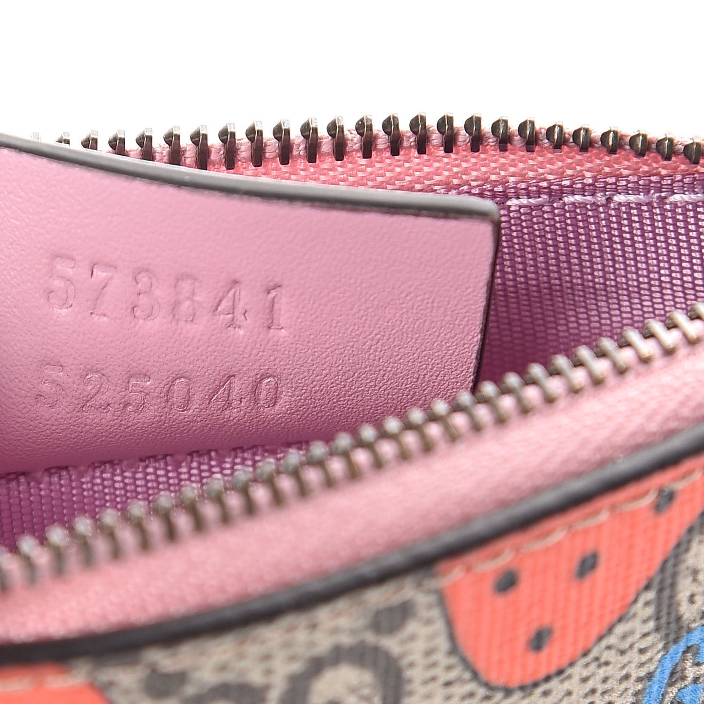 GG Supreme Monogram Strawberry Key Case