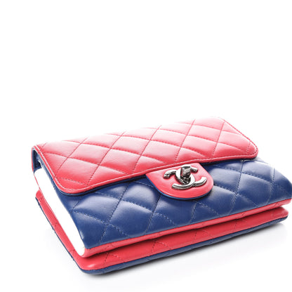 Chanel Lambskin Quilted Tri-color Crossbody Bag Dark Red 4 of 10