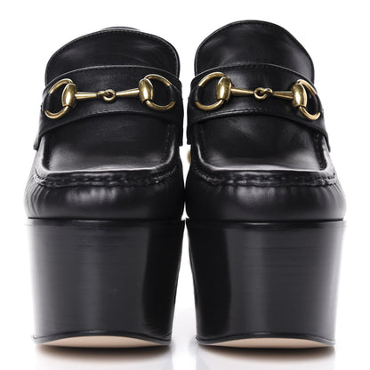 Gucci Malaga Kid Pearl Studded Vegas Platform Loafers 36.5 Black 3 of 16