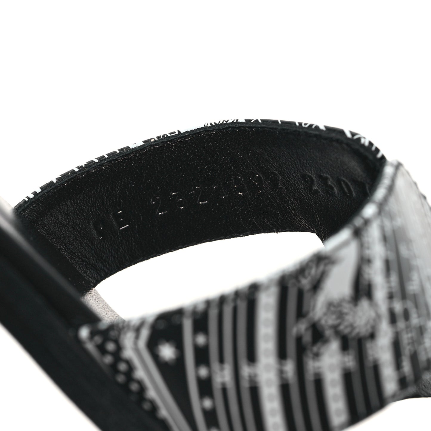 Calfskin Astrologie Bandana Oran Sandals 38 Black White