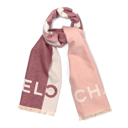 Chanel Cashmere CC Fringe Stole Pink 1 of 4