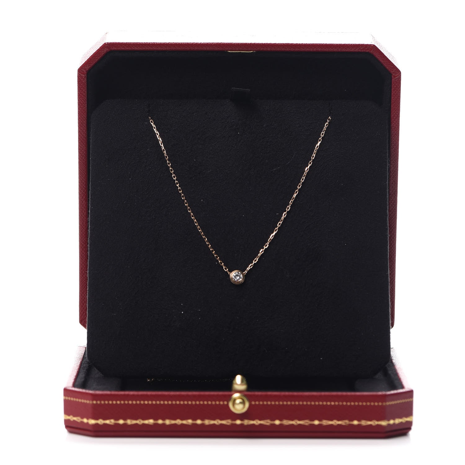 Cartier 18K Pink Gold Diamond LM D'Amour Pendant Necklace 6 of 6