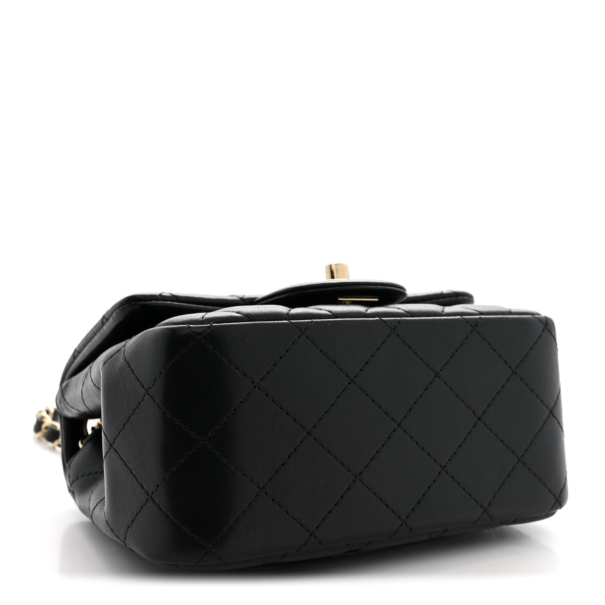 Chanel Lambskin Quilted Mini Square Flap Black 4 of 10