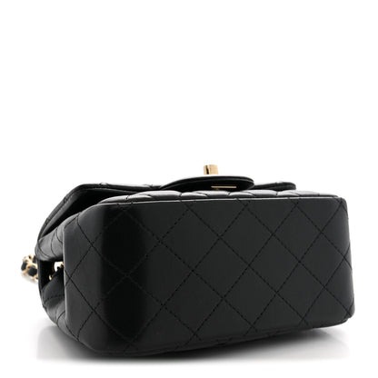 Chanel Lambskin Quilted Mini Square Flap Black 4 of 10