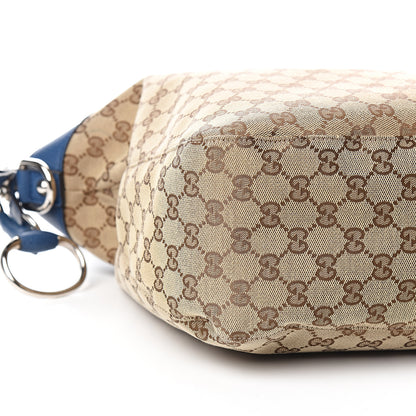 Gucci Monogram Large Icon Bit Top Handle Bag Blue 7 of 9