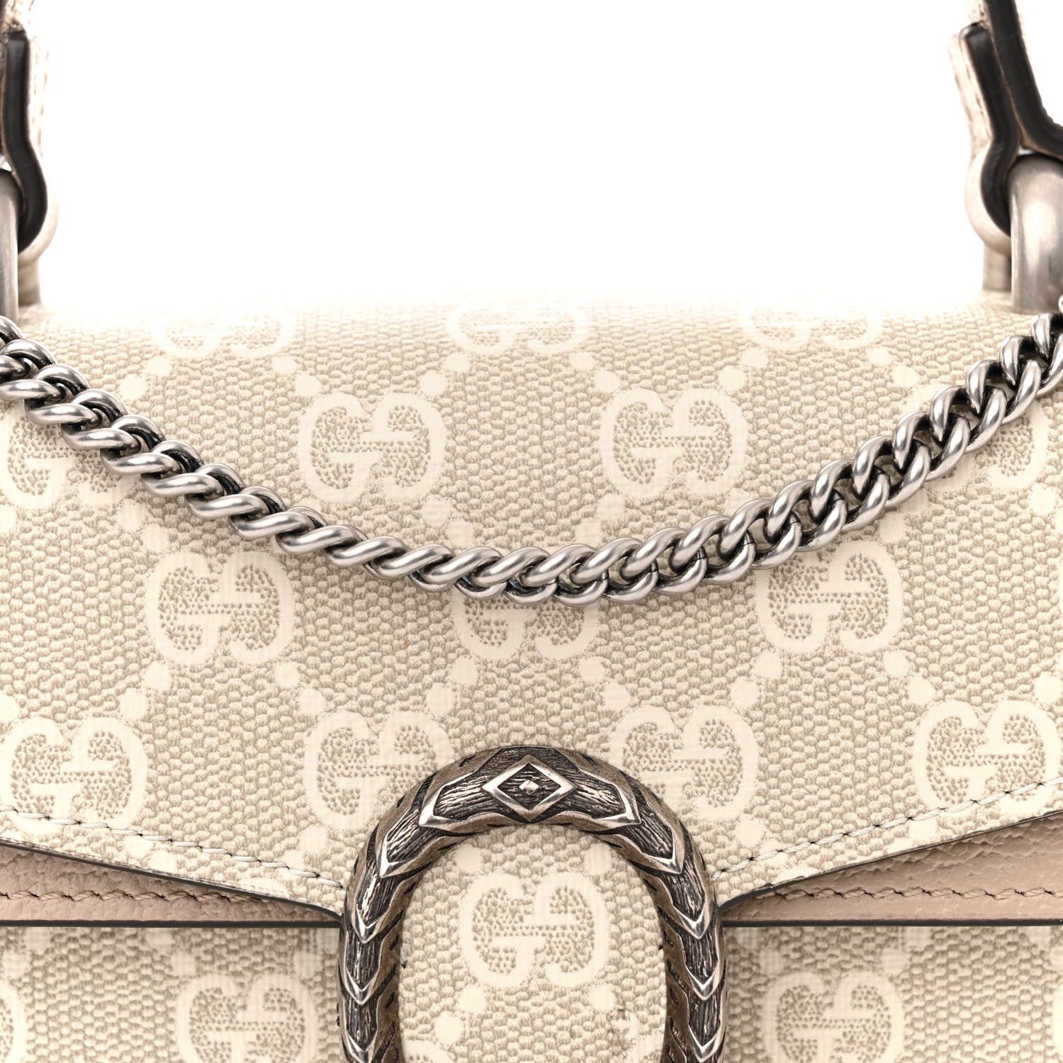 Gucci GG Supreme Monogram Mini Dionysus Top Handle Bag Beige Mystic White Oatmeal 8 of 12