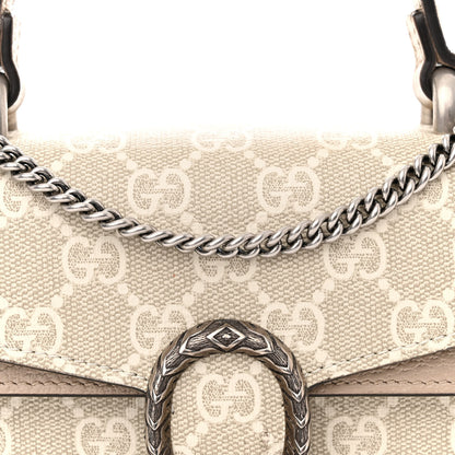 Gucci GG Supreme Monogram Mini Dionysus Top Handle Bag Beige Mystic White Oatmeal 8 of 12