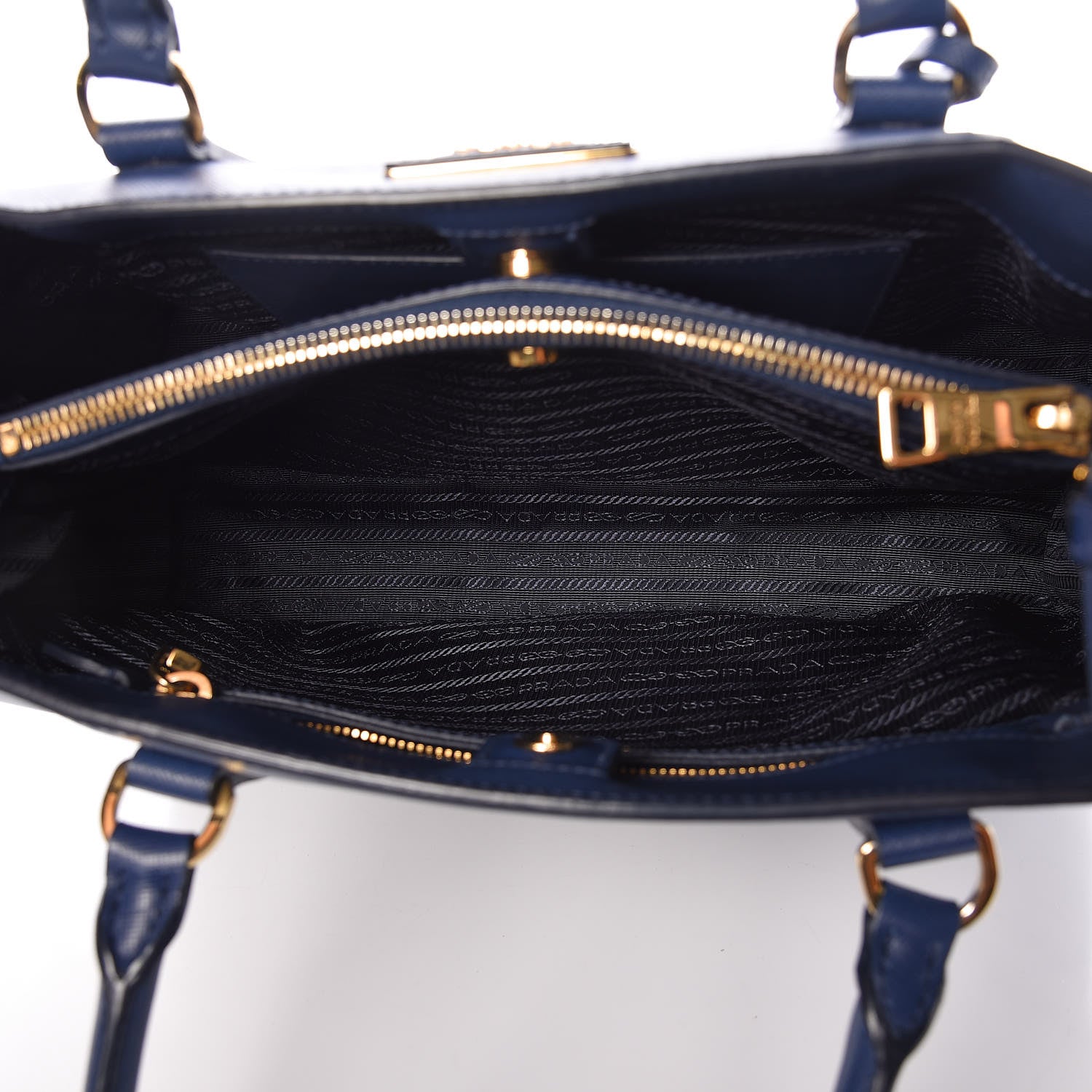 Prada Saffiano Lux Medium Tote Bluette 7 of 17