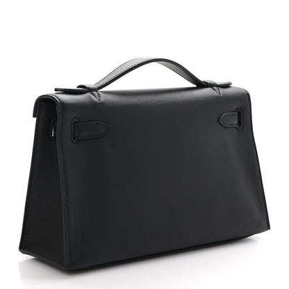 Hermes Swift Kelly Pochette Clutch Black 3 of 10