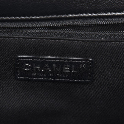 Chanel Metallic Goatskin Quilted Large City Rock Flap Black 6 of 8