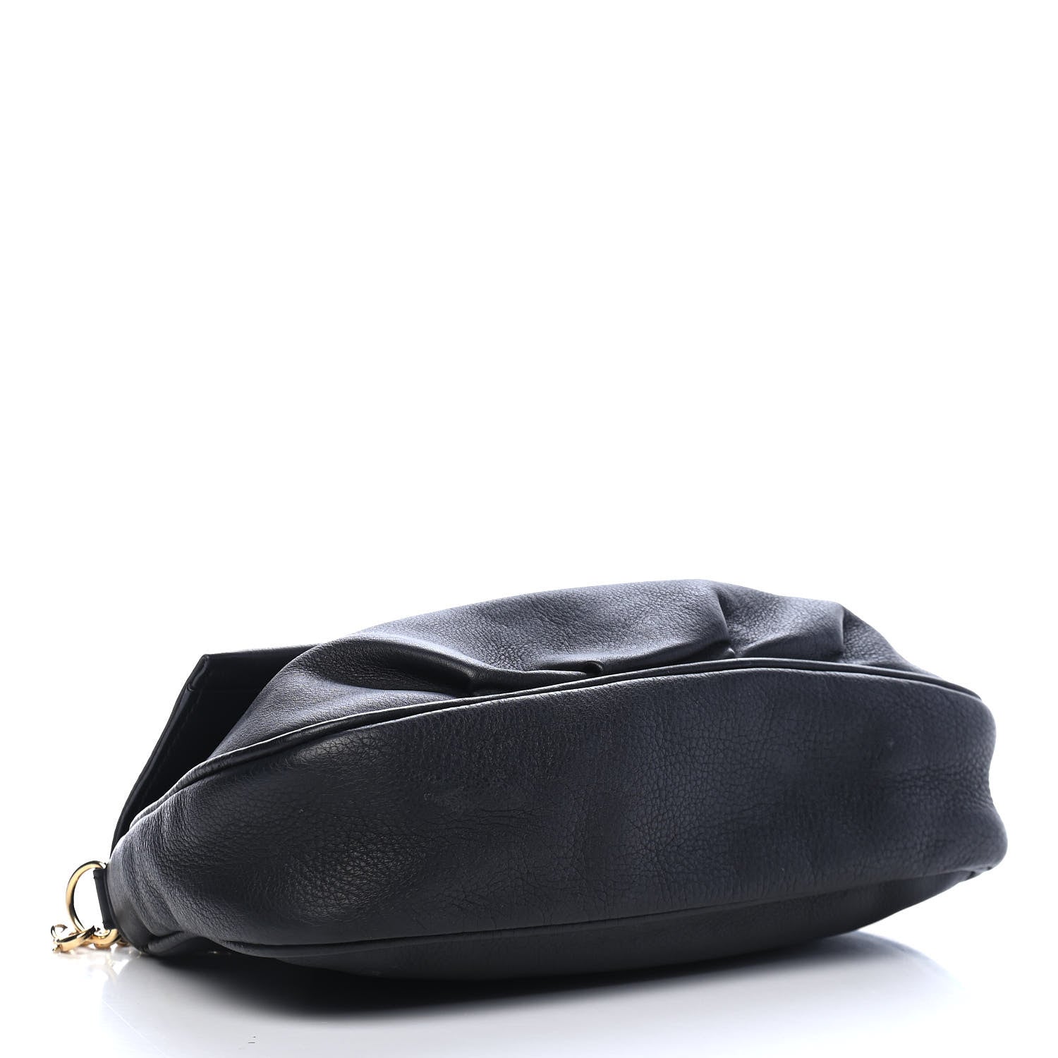 Fendi Vitello Flamingo Enamel Fendista Pouchette Crossbody Black 4 of 10