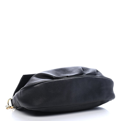 Fendi Vitello Flamingo Enamel Fendista Pouchette Crossbody Black 4 of 10