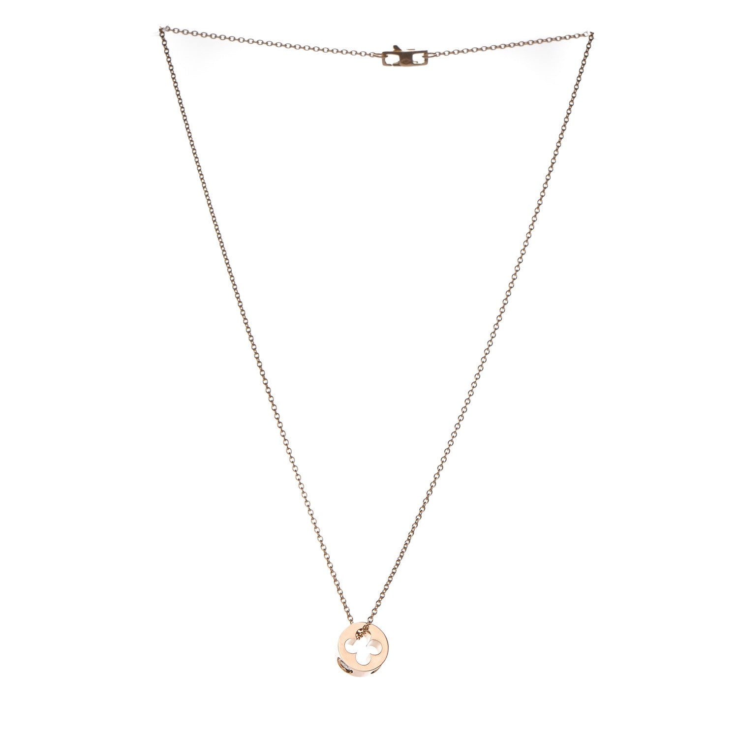 Louis Vuitton 18K Yellow Gold Empreinte Pendant Necklace 5 of 9