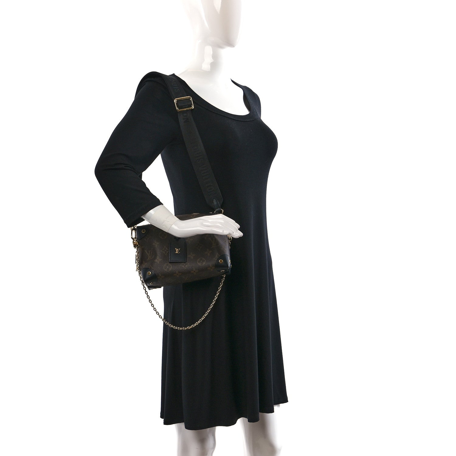 Louis Vuitton Monogram Petite Malle Souple Black 2 of 8